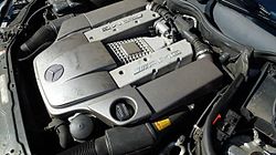 2003MY Mercedes AMG 3.2 litre V6 supercharged engine. October 2012.jpg