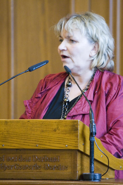 File:2008 09 Ursula Caberta speaking at Hamburg conference on Scientology.jpg