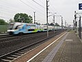 2018-05-04 WESTbahn 4110 with motion blur at train station Ybbs an der Donau