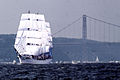 22 square rigger Pde of sail 4 July 76.jpg