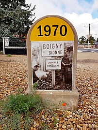 Borne en souvenir du jumelage avec Ponchapt.