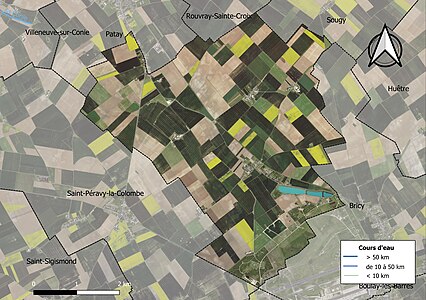 Carte orthophotographique de la commune en 2016.