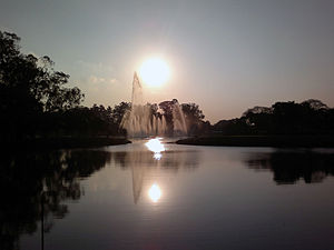 A Fonte, Por do sol, Lago Ibirapuera