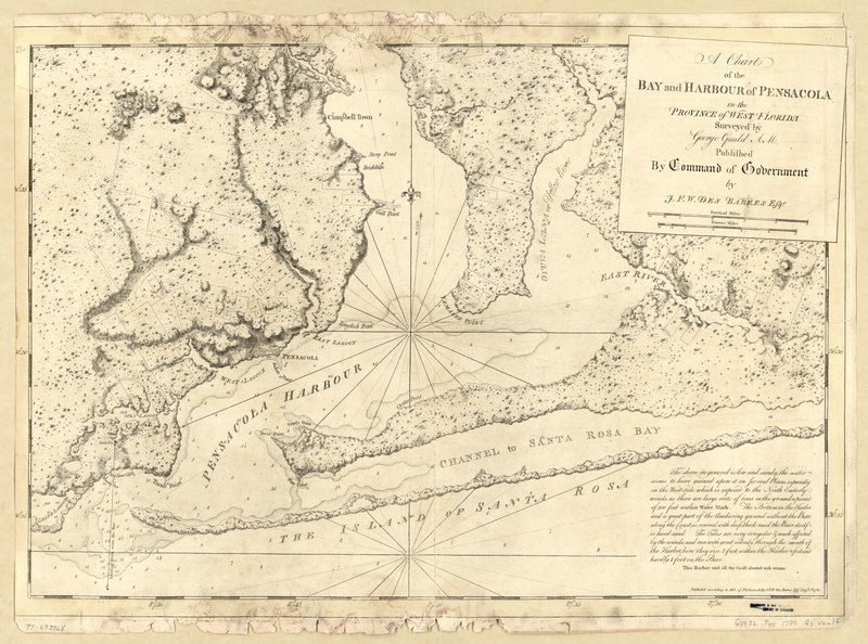 File:A chart of the bay and harbour of Pensacola in the Province of West Florida. LOC 77693968.tif