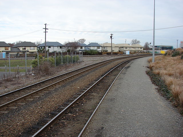 Addington Junction, where the Main North Line meets the Main South Line in Christchurch