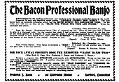 Advertisement, Bacon profession Bacon, Cadenza magazine, February 1906, p53