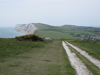 View of Afton Down looking towards Freshwater Bay Afton down.jpg