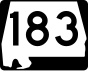 Маркер State Route 183 