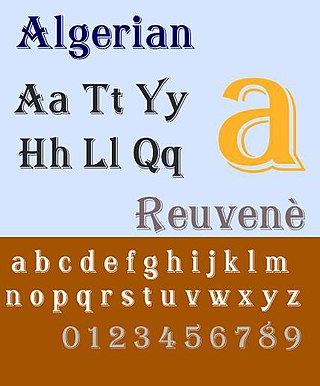 <span class="mw-page-title-main">Algerian (typeface)</span> Typeface