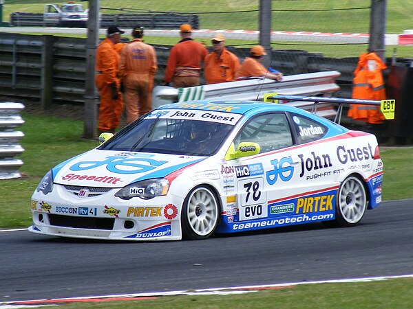 Jordan competing in the 2008 British Touring Car Championship.