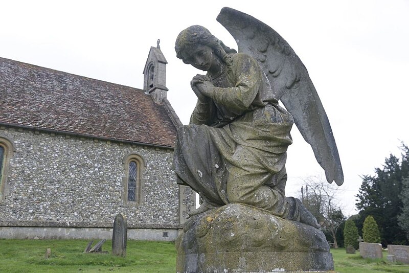 File:Angel and the Church - geograph.org.uk - 5419777.jpg