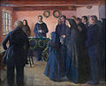 Anna Ancher, 'En begravelse', 1891