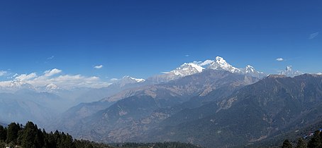 The Annapurna massif, seen from Poon Hill