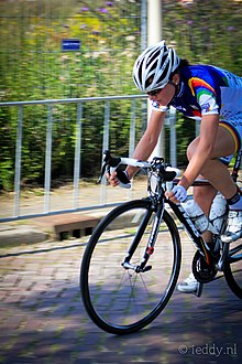 En 2011, avec le maillot de leader de la Coupe du monde.