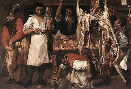 Annibale Carracci, The Butcher's Shop, early 1580s