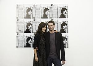 Anri Sala i Maribel Verdú durant la presentació de Col·lecció MACBA.jpg