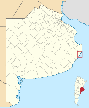 Муниципалитет Пинамар на карте