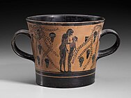 Attic cup - Karchesion - Ancient Greek, Late Archaic Period - Around 520 BCE - Museum of Fine Arts, Boston (08.292).jpg