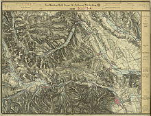 Ober- und Unter-Loisdorf (Mitte rechts) um 1880 (Aufnahmeblatt der Landesaufnahme)