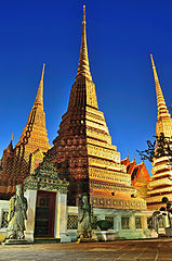 Image 41Phra Maha Chedi Si Ratchakan at Wat Pho, Bangkok. (from Culture of Thailand)