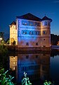 Bad Rappenau - Kernstadt - Wasserschloss - Ansicht von NO in blauer Stunde 2
