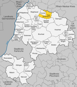 Poziția localității Bad Schönborn
