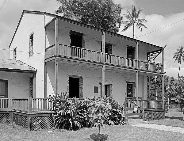 The Baldwin house during reconstruction in 1966.