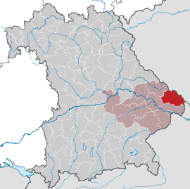 Poloha okresu v rámci spolkovej krajiny Bavorsko