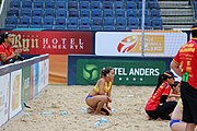 Deutsch: Beachhandball Europameisterschaften 2019 (Beach handball Euro); Tag 3: 4. Juli 2019 – Frauen, Hauptrunde Gruppe II, Deutschland-Spanien 1:2 (18:24, 24:14, 8:9) English: Beach handball Euro; Day 3: 4 July 2019 – Women Main Round Group II – Germany-Spain 1:2 (18:24, 24:14, 8:9)