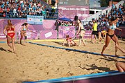 Deutsch: Beachhandball bei den Olympischen Jugendspielen 2018 in Buenos Aires; Tag 7, 13. Oktober 2018; Mädchen, Finale Argentinien-Croatien 2:0 English: Beach handball at the 2018 Summer Youth Olympics in Buenos Aires at 13 October 2018 – Girls Gold Medal Match – Argentina-Croatia 2:0 Español: Handball de playa en los Juegos Olimpicos de la Juventud Buenos Aires 2018 en 13 de octubre de 2018 – Partido por la medalla de oro femenino - Argentina-Croacia 2:0