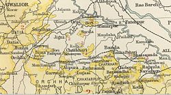 Карта княжества Баони в Imperial Gazetteer of India