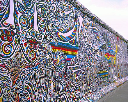 A remaining section of the Berlin Wall