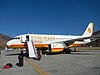 Bhutan Airlines Airbus A319-112 (A5-BAB) am Flughafen Paro.jpg