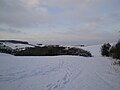 Fields surrounding Newport Road, Bierley, Isle of Wight, seen three days after heavy snowfall occured on the island on 5 January 2010.