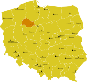 Kaart van het bisdom Bydgoszcz