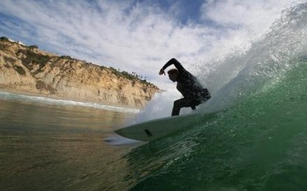 Surfing at Black's Beach