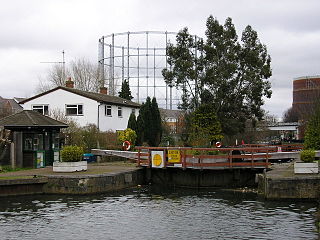 Blakes Lock lock situated on the River Kennet in Reading, Berkshire, England