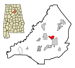 Blount County Alabama Incorporated and Unincorporated areas Rosa Highlighted.svg