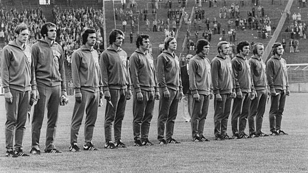 East German line-up v. Australia