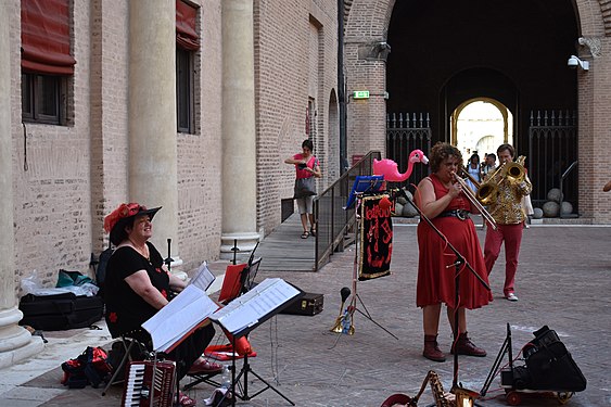 Castello Estense, Buskers Festival Ferrara, Italy