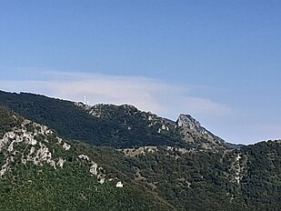 Còlla de San Benàrdu (Garésce), vista de Pràu Donnu e da Rocca Barbéna