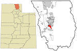 Cache County Utah incorporated and unincorporated areas Nibley highlighted.svg