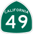 State Route 49 marker