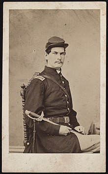 Captain Isaac Nicoll of Co. G, 124th New York Infantry Regiment. From the Liljenquist Family Collection of Civil War Photographs, Prints and Photographs Division, Library of Congress Captain Isaac Nicoll of Co. G, 124th New York Infantry Regiment, in uniform with sword) - Lawrence, Newburgh, N.Y LCCN2017660621.jpg