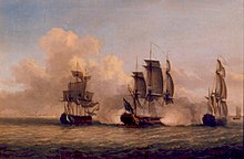 Capture of the Spanish ships Thetis and Phenix by the Royal Navy frigate HMS Alarm off Havana on 2 June 1762, by Dominic Serres. Capture of the Thetis and Phenix by the Alarm in the West Indies, 1762, by Dominic Serres.jpg