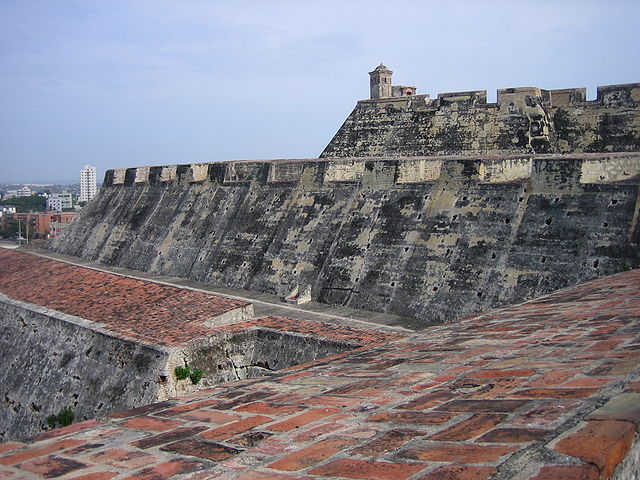Castillo San Felipe de Barajas (Cartagena). This (then incomplete) fortress was integral to Spain's effort to maintain the link with its colonies via 