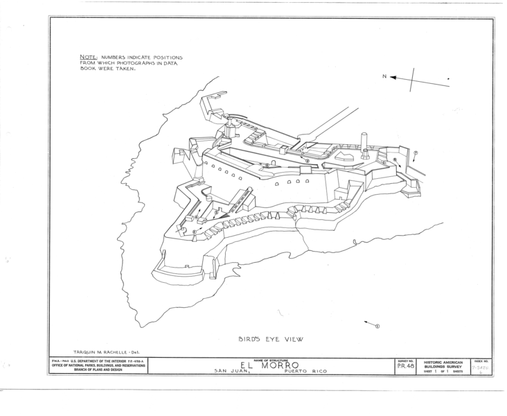 File:Castillo de San Felipe del Morro, Northwest end of San Juan, San Juan, San Juan Municipio, PR HABS PR,7-SAJU,6- (sheet 1 of 1).png