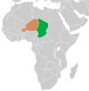 Location map for Chad and Niger.