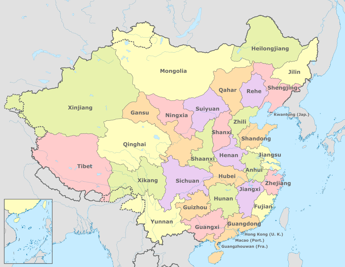 Карта якутия китай