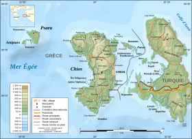 Mapa topográfico de Chios-fr.svg